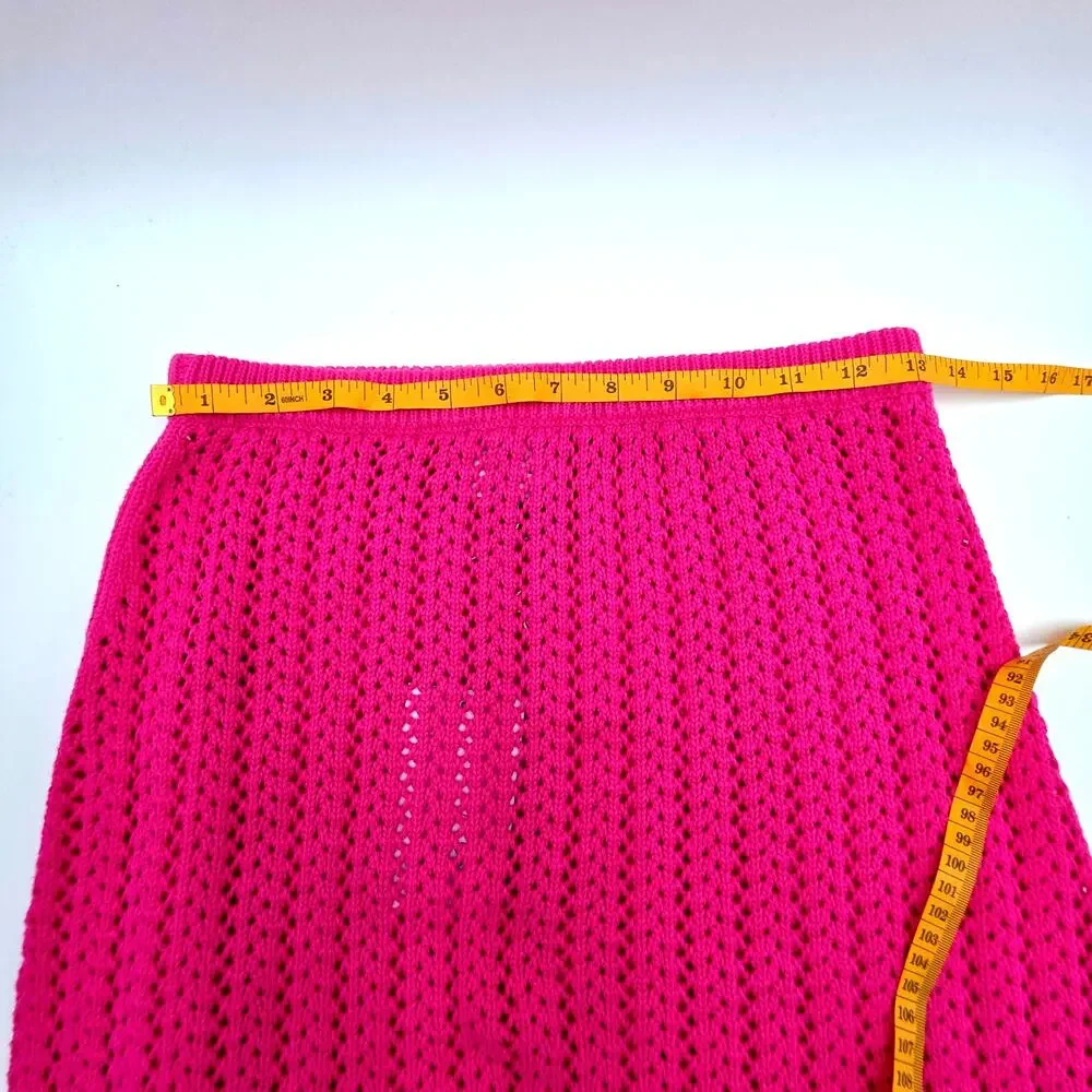 MISA Los Angeles Flamingo Pink Crochet 2 Piece Set NWT - Picture 15 of 16